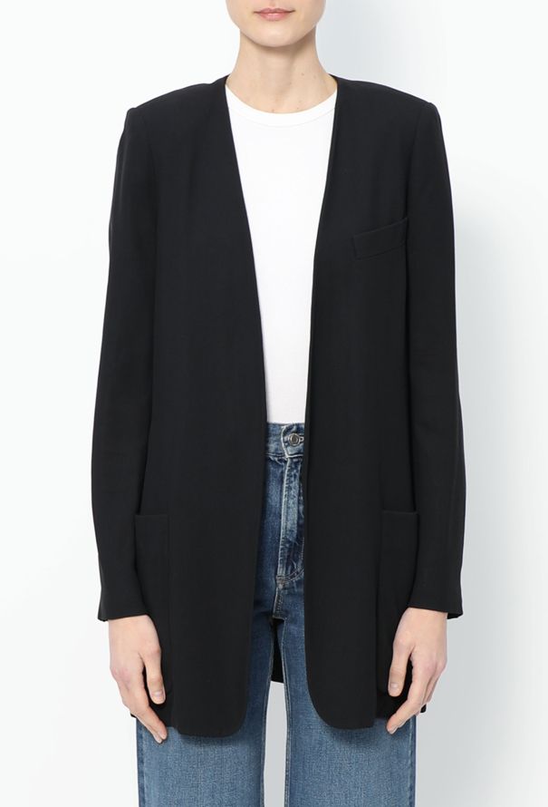 Chloé S/S 2016 Collarless Crêpe Jacket - 1