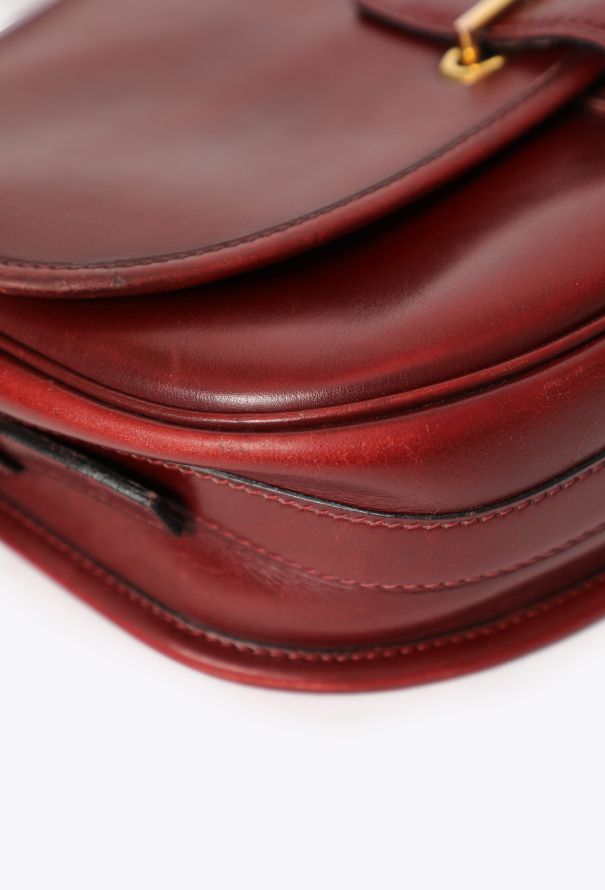 Hermès Burgundy Box Balle de Golf Bag, 1970s - 12