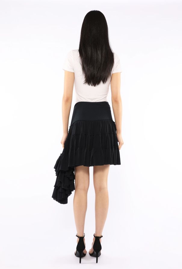 Loewe Silk Ribbed Ruffle Skirt, S/S 2024 - 5
