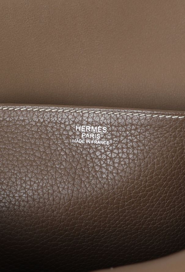 Hermès Étoupe Taurillon Clémence Halzan 31 - 15 Hermès Étoupe Taurillon Clémence Halzan 31 - 15