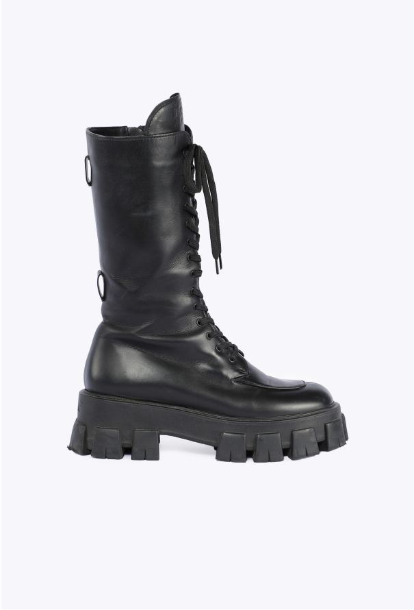 Prada Monolith Zip Pocket Combat Boots, 2022 - 6