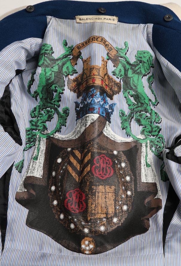 Balenciaga F/W 2007 Collegiate Fur Collar Blazer - 10