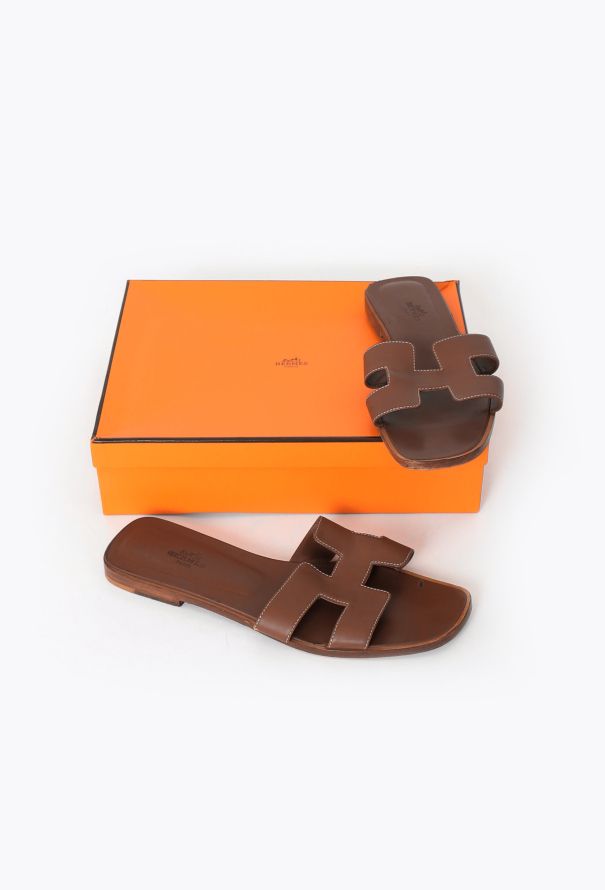 Hermès 'Oran' Calfskin Sandals - 2 Hermès 'Oran' Calfskin Sandals - 2