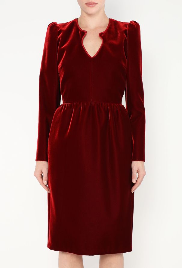 Saint Laurent F/W 2020 Sculpted Velvet Dress - 3