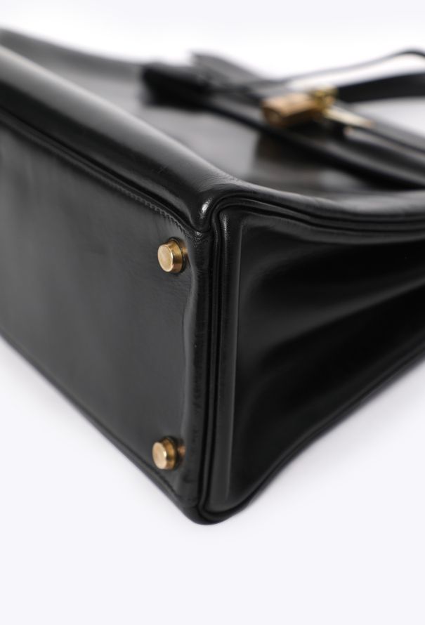 Hermès Vintage Black Box Kelly Retourné 32 - 9