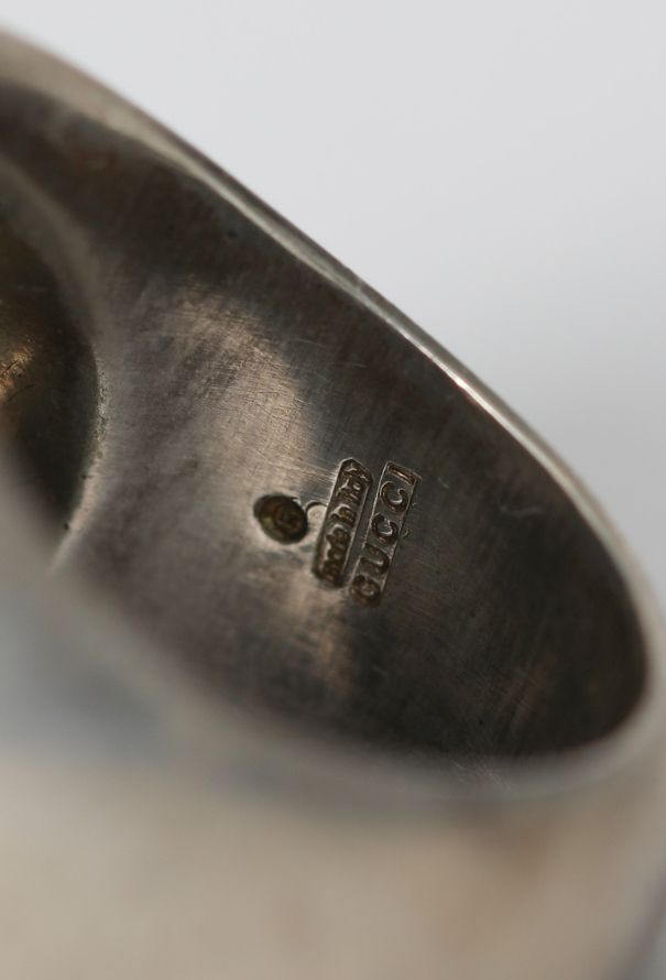 Gucci Vintage Sterling Signet Ring - 4