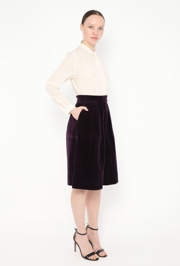 Dries Van Noten 2016 Velvet Pleated Shorts - 3 Dries Van Noten 2016 Velvet Pleated Shorts - 3