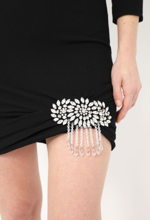 Azzaro Ruched Strass Bodycon Dress - 5 Azzaro Ruched Strass Bodycon Dress - 5