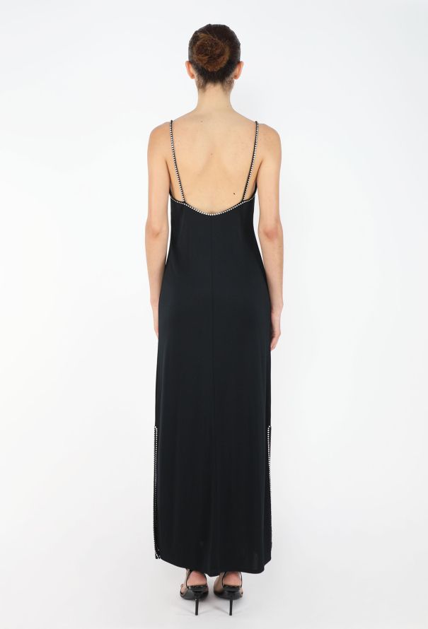Azzaro 1975 Strass Trim Jersey Gown - 4