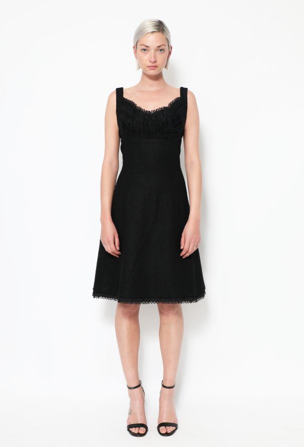 Prada F/W 2010 Bouclé Lace Trim Dress - 1