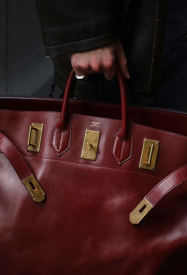 Hermès '80s Rouge H Box Haut à Courroies 50 - 3 Hermès '80s Rouge H Box Haut à Courroies 50 - 3