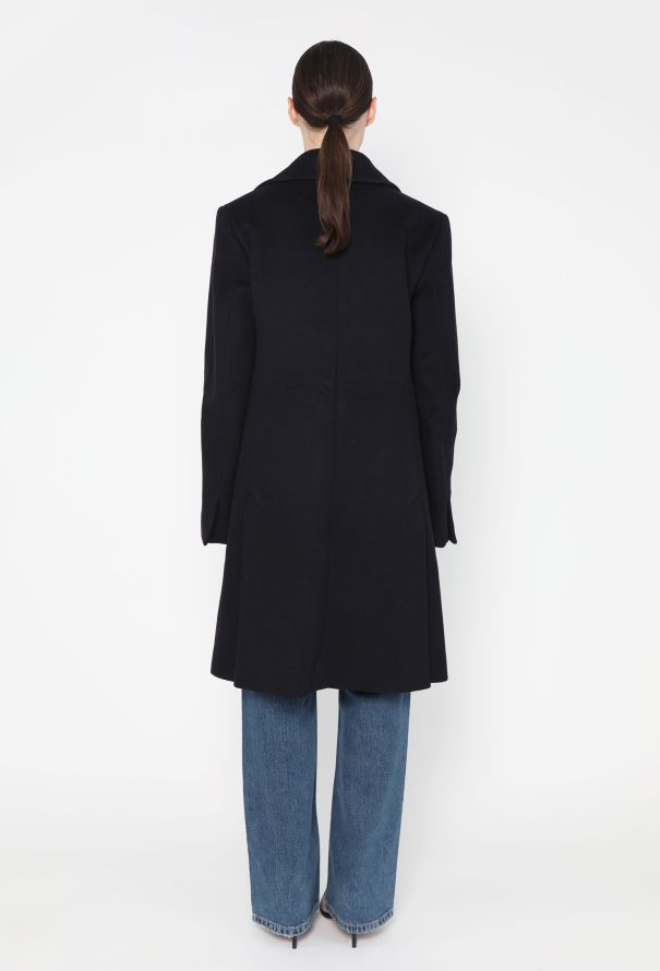 Céline Marine Cashmere Coat - 4