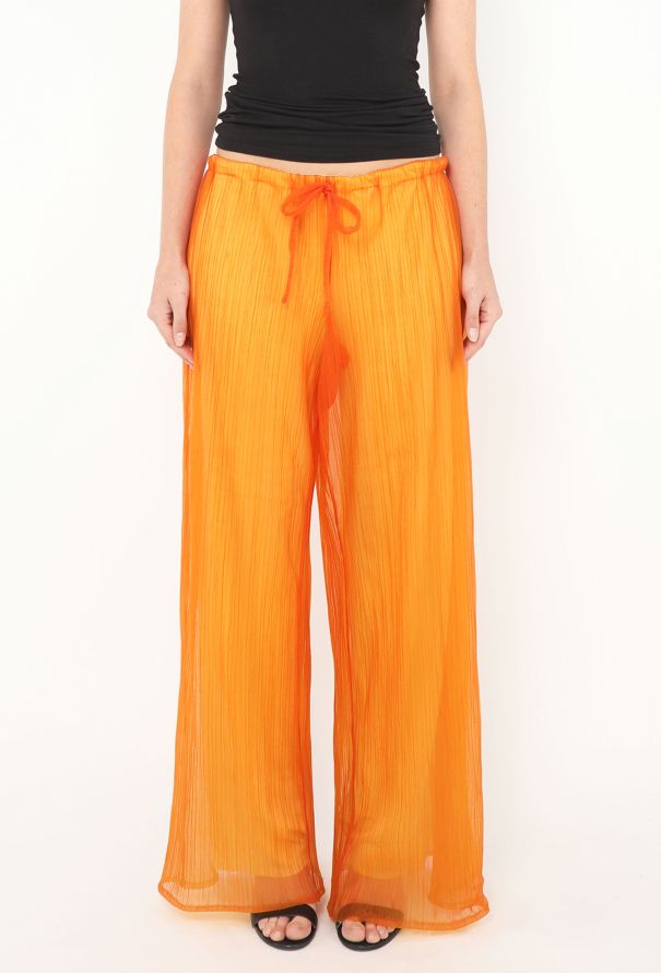 Etro Pleated Mesh Overlay Trousers - 3