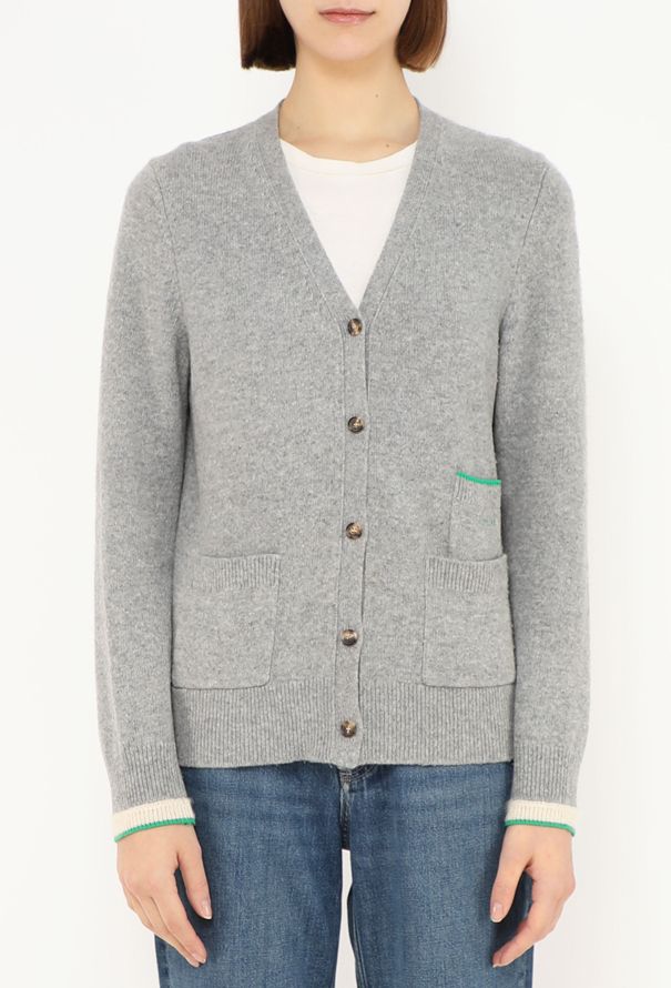 Céline Cashmere Stacked Pocket Cardigan - 1