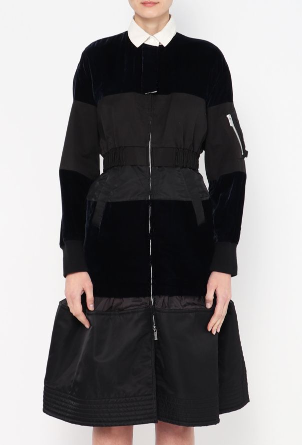 Sacai F/W 2020 Velvet Patchwork Dress - 3 Sacai F/W 2020 Velvet Patchwork Dress - 3
