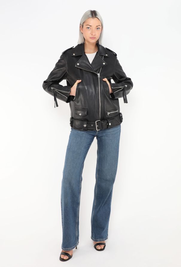 Acne Studios Leather Biker Jacket - 6