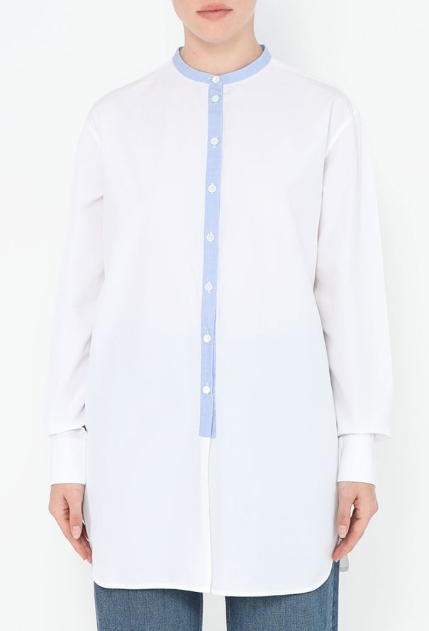 Céline Bicolor Cotton Tunic Top - 3