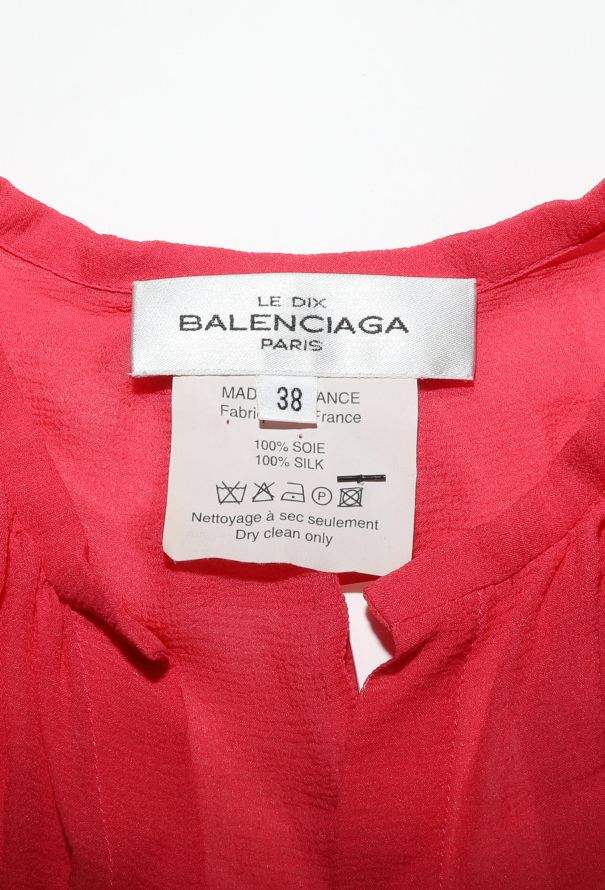 Balenciaga 2003 Plunging Georgette Blouse - 4