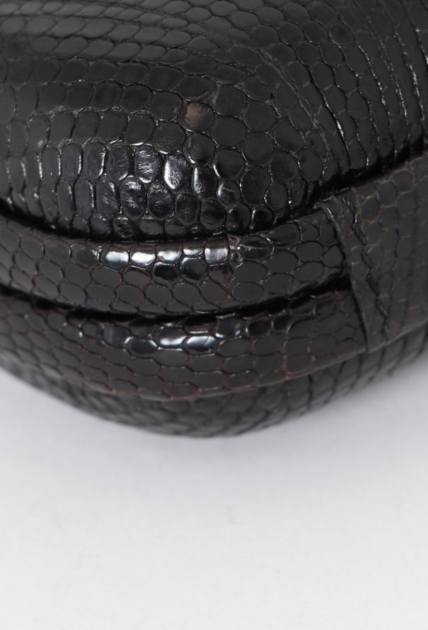 Bottega Veneta Black Lizard Clutch - 7