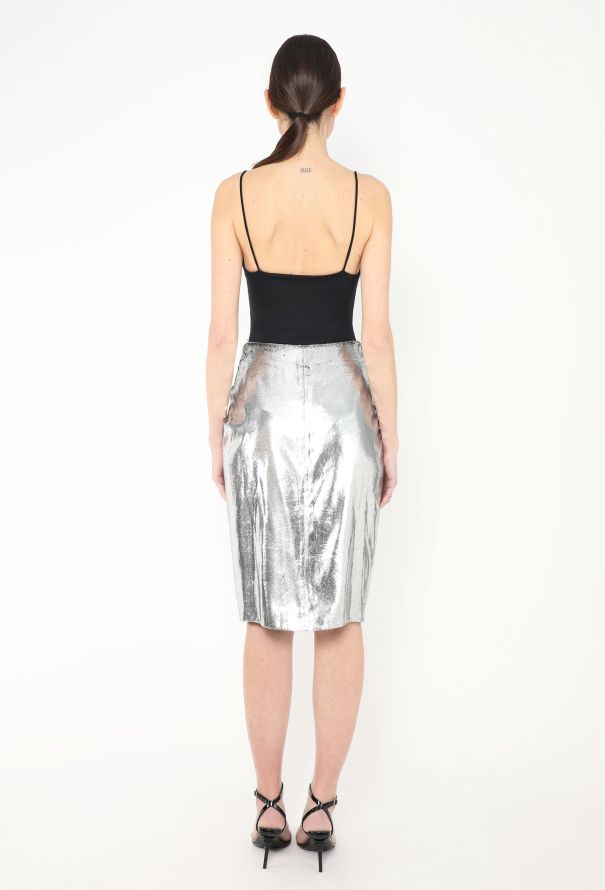 Saint Laurent 2017 Ruched Tinsel Skirt - 4 Saint Laurent 2017 Ruched Tinsel Skirt - 4