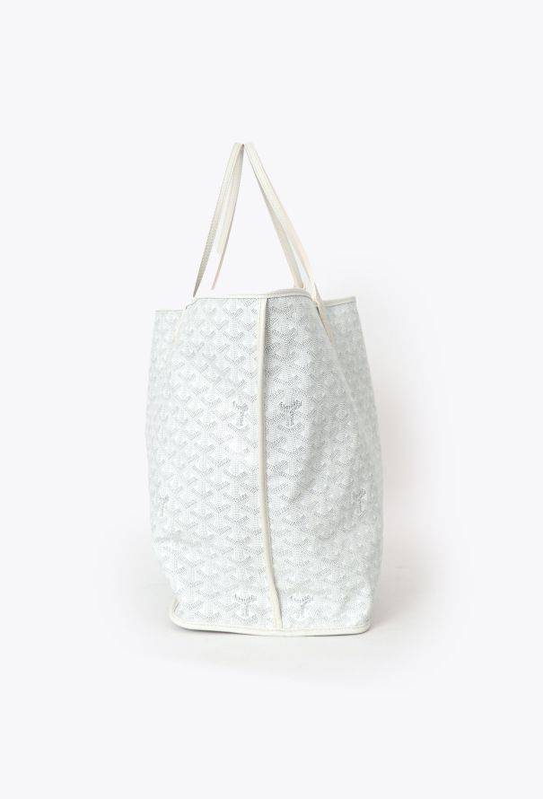 Goyard Saint Louis PM Tote Bag White Goyardine canvas - 3