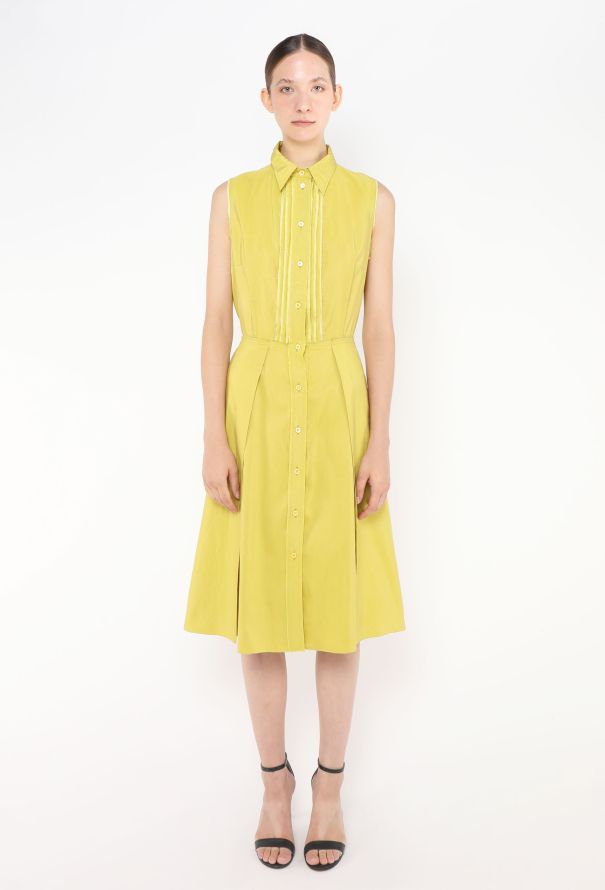 Prada Early 2000s Frayed Pintuck Dress - 3