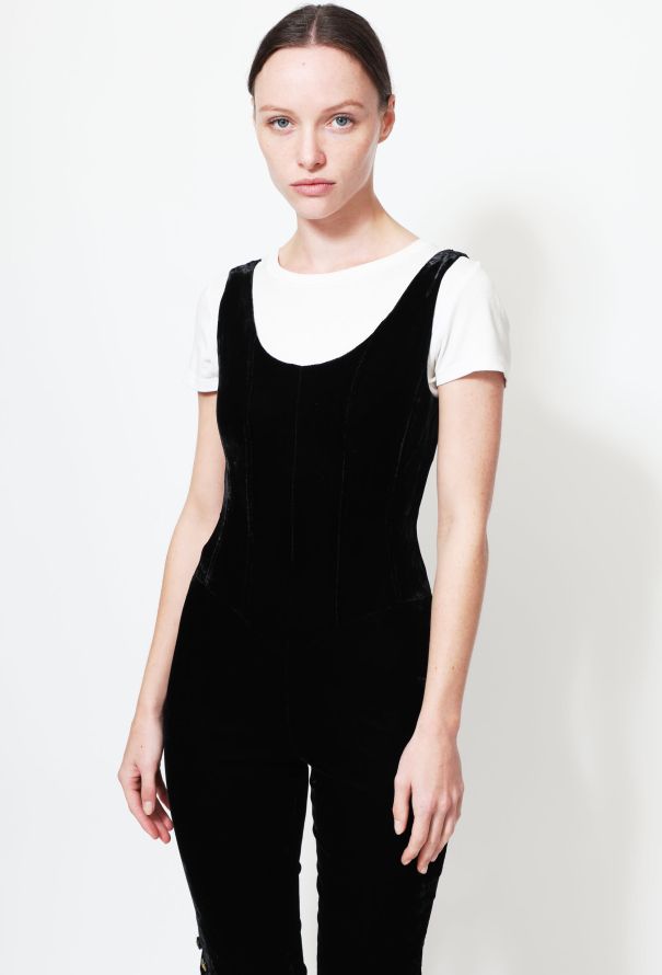 Chanel COLLECTOR F/W 1994 Velvet Jumpsuit - 3