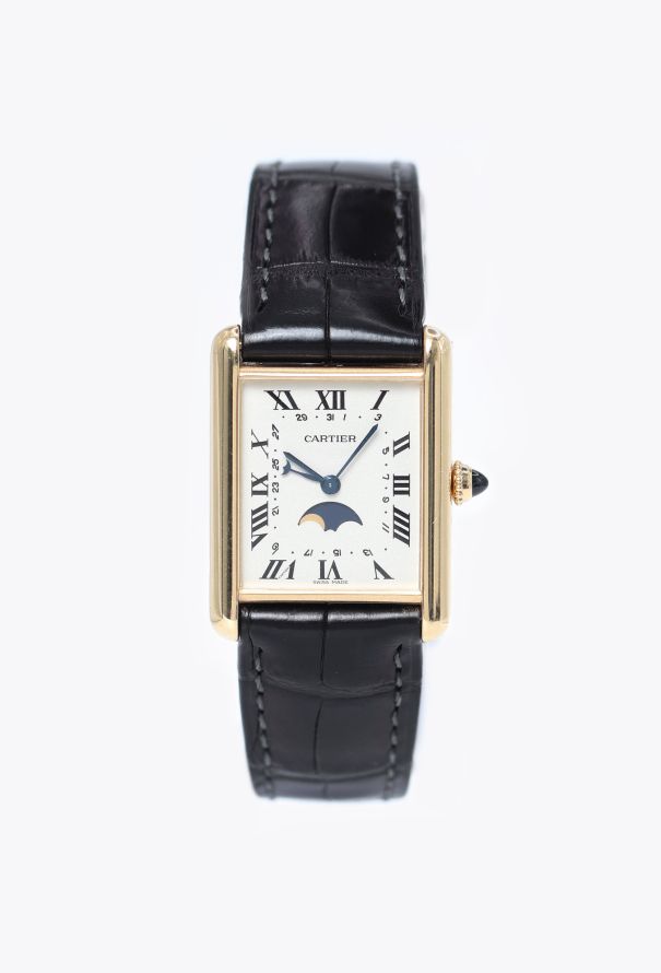 Cartier '90s 18k Yellow Gold Tank Louis Moonphase Watch - 1