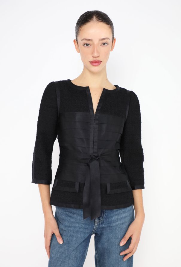 Chanel F/W 2006 Ribbon Bouclé Jacket - 1