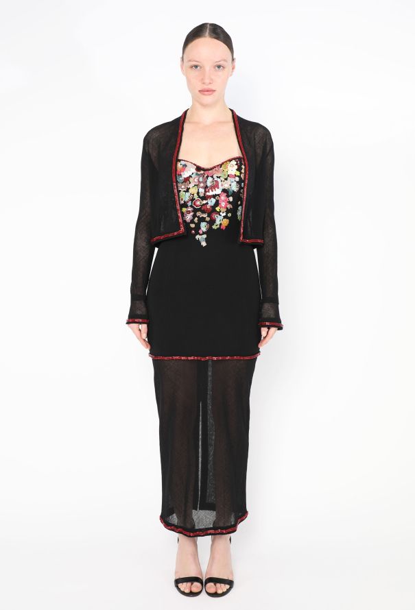 RARE Karl Lagerfeld F/W 1992 Embroidered Ensemble - 5