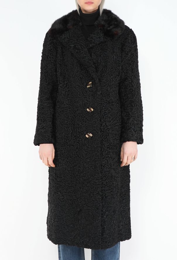 1950s Astrakhan & Fox Fur Coat - 3