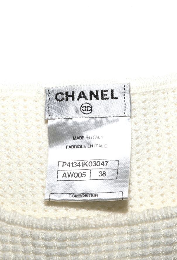 Chanel Asymmetrical Floral Crochet Top - 4