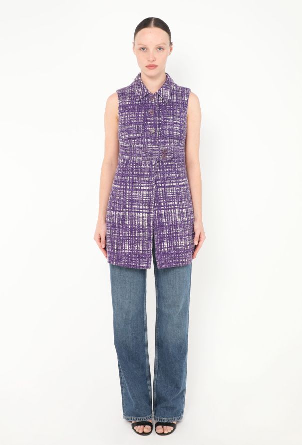 Rare S/S 1996 Tweed Buttoned Vest - Prada | Authentic Rare S/S 1996 Tweed Buttoned Vest - Prada | Authentic