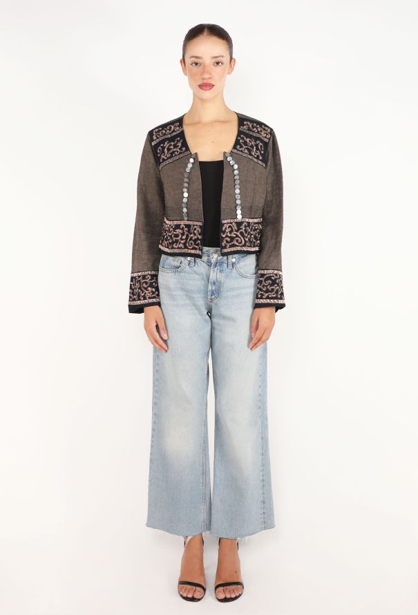 Dries Van Noten Embroidered Linen Jacket, S/S 2006 - 3