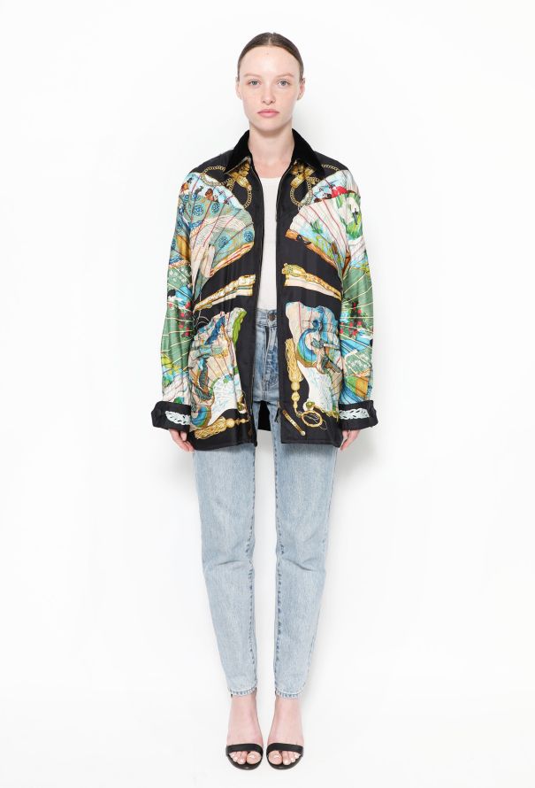 Hermès COLLECTOR '80s Silk & Velvet Reversible Jacket - 1