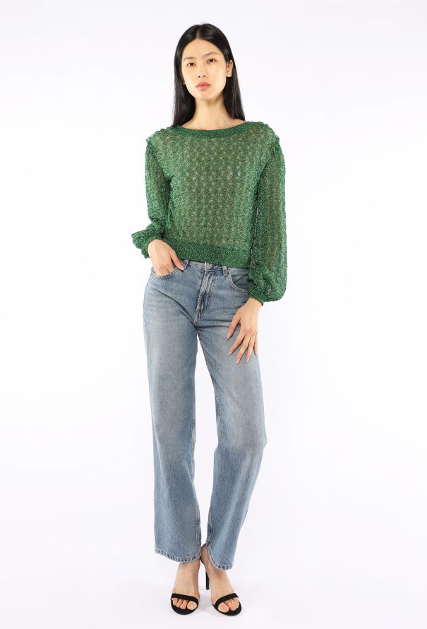 Missoni Lurex Crochet Knit Blouse - 2