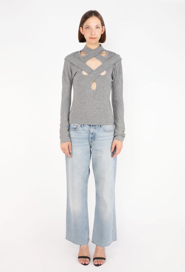 Alexander McQueen Cut-Out Ribbed Top, 2001 - 2