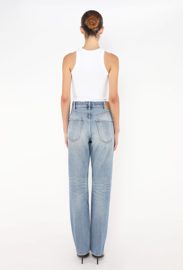 Céline Tapered Stone-Washed Jeans - 4