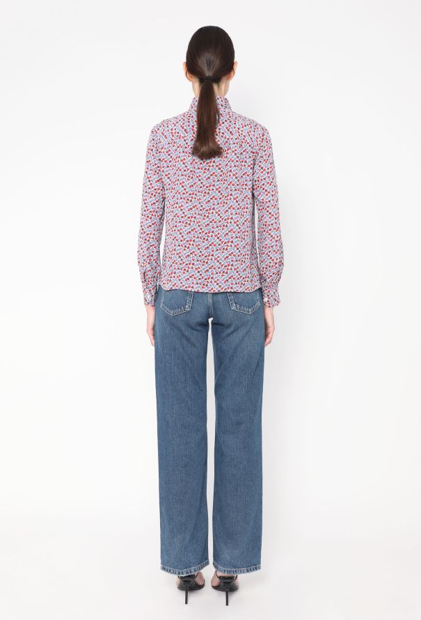 Céline '70s Printed Silk Blouse - 5 Céline '70s Printed Silk Blouse - 5
