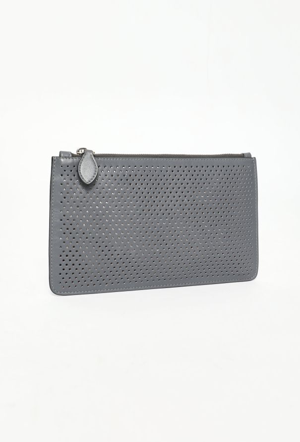 Alaïa Grey Perforated Pouch - 2