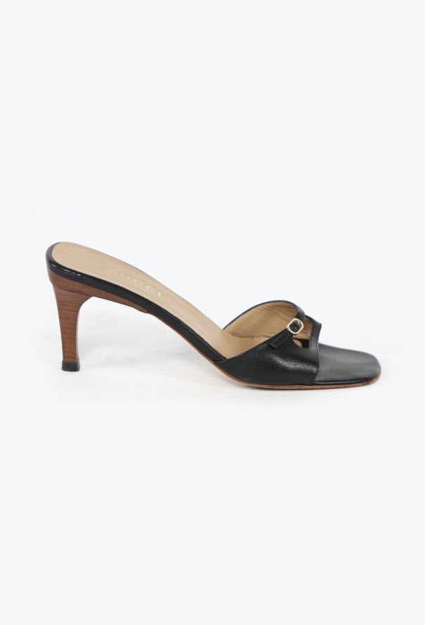 Gucci Early 2000s Tom Ford Leather Strap Heels - 1