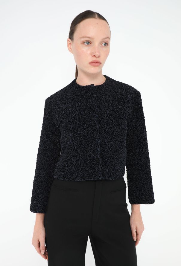 Dior Textured Floral Cropped Jacket - 3 Dior Textured Floral Cropped Jacket - 3