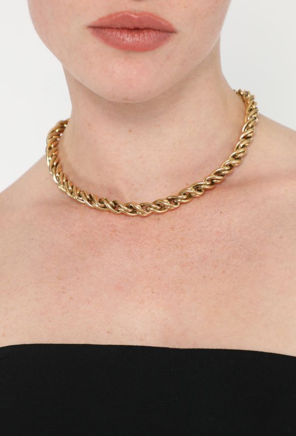 Vintage Fine Jewelry O.J Perrin 18k Yellow Gold Chainlink Necklace - 4