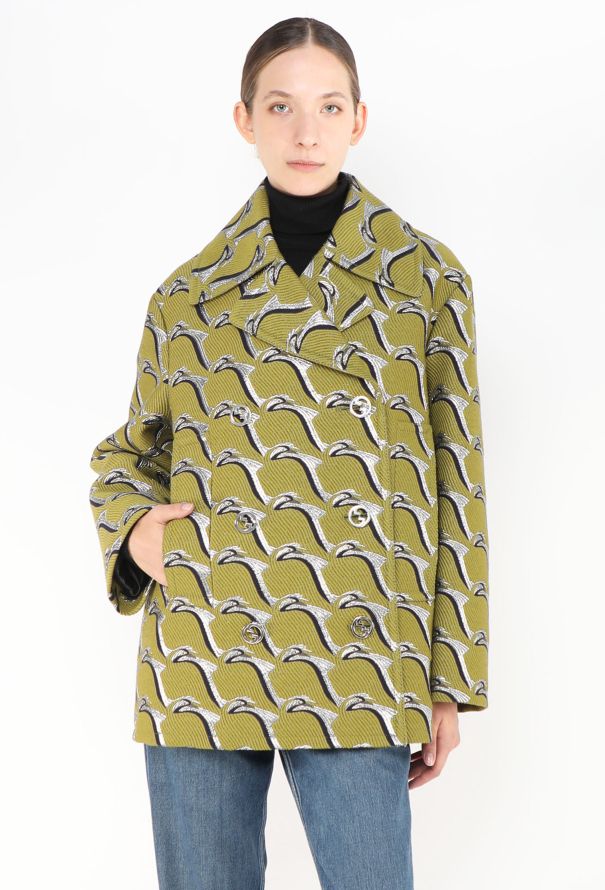 Gucci F/W 2024 Jacquard Peacoat - 3