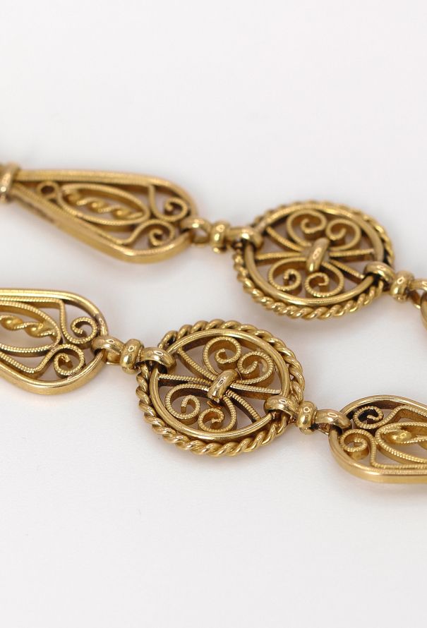 Vintage Fine Jewelry Antique 18k Yellow Gold Un Peu Beaucoup Necklace - 6 Vintage Fine Jewelry Antique 18k Yellow Gold Un Peu Beaucoup Necklace - 6