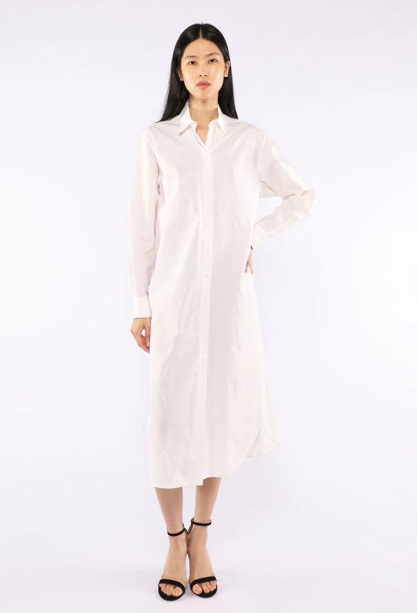 Alaïa Cotton Poplin Shirt Dress - 1