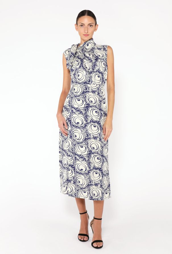 Prada 2022 Floral Lavallière Dress - 2