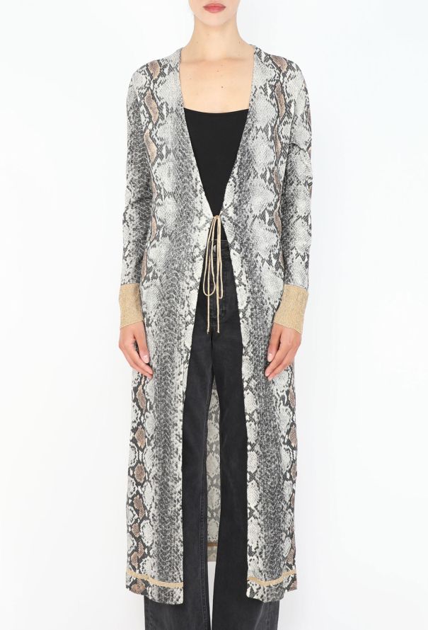 Roberto Cavalli Snake Print Jersey Kaftan - 5