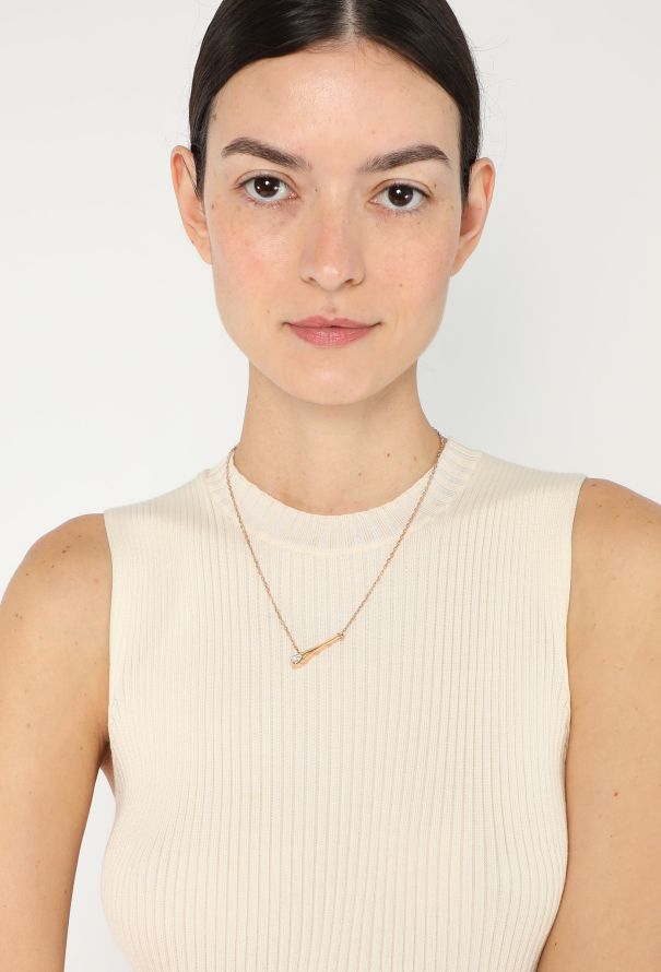 Repossi 18k Rose Gold & Diamond Serti Inversé Necklace - 2 Repossi 18k Rose Gold & Diamond Serti Inversé Necklace - 2