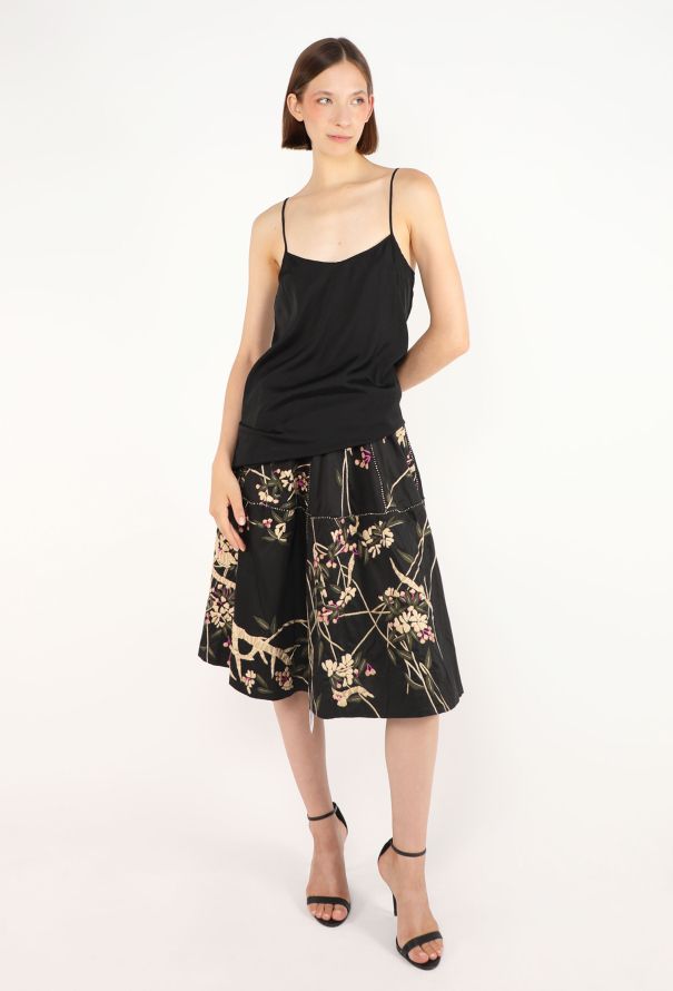 Dries Van Noten Floral Embroidered Flared Skirt - 3